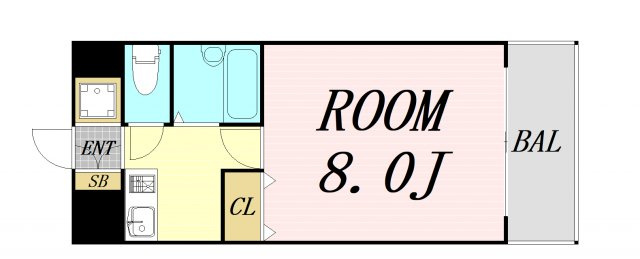 エクセレント上新12　仲介手数料無料の間取り