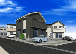 【外観パース】 | ６～１０号棟外観イメージ※現況優先