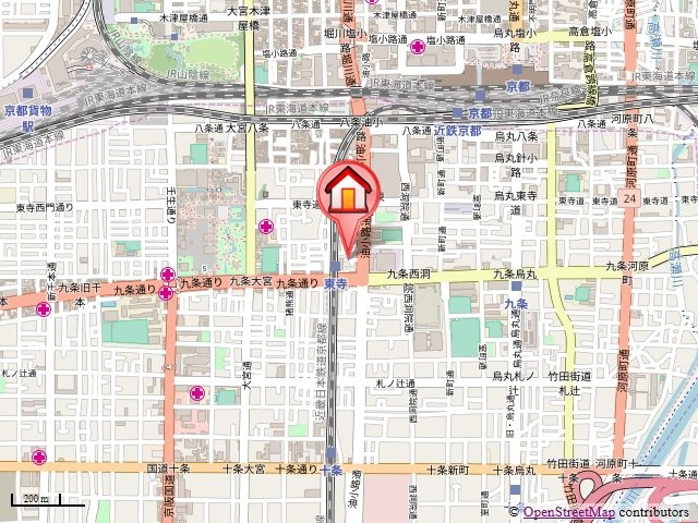 エステムプラザ京都聚楽第・雅邸の地図