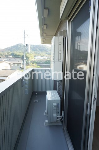 熊本市北区弓削６丁目のアパートのバルコニー