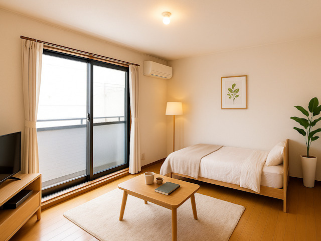 メイプルハイツの居間・リビング|CGで家具等を配置したもので家具等は含まれません