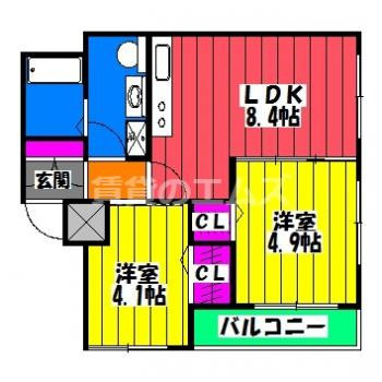 【間取り】 | ＰＬＥＡＳＴ　ＦＯＭＡ平尾 | ＰＬＥＡＳＴ　ＦＯＭＡ平尾の間取り