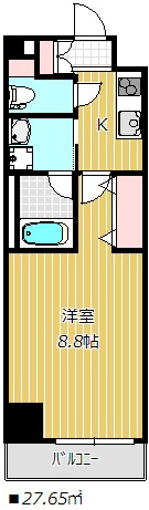 【間取り】 | レオセントラルガーデン　船橋駅 | 広めの居室です