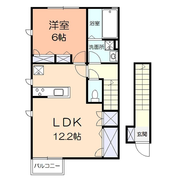 ラフレーズ湘南Bの間取り