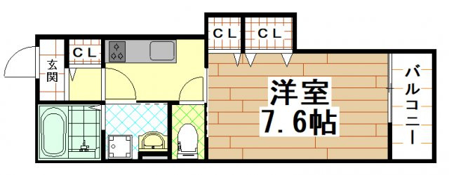 クリエオーレ長瀬の間取り