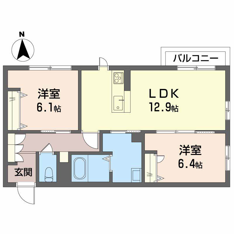シャーメゾンＭ’ｓの間取り
