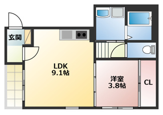 【間取り】 | SunMarieⅡ | 略図の為、現状優先