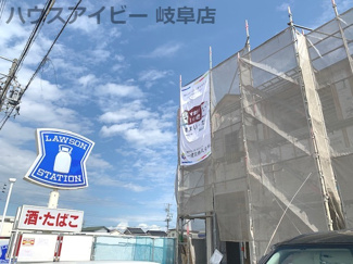 【外観】 | 新築建売　岐南町伏屋全４棟　ローソン隣です♪　徒歩１分　全室南向き　土間収納スペースあります