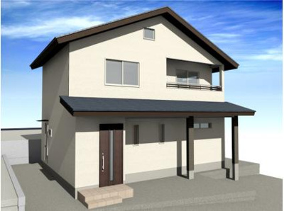 【外観パース】 | 岩倉長谷町②　新築戸建　100年住宅　抗菌・抗ウイルス仕様