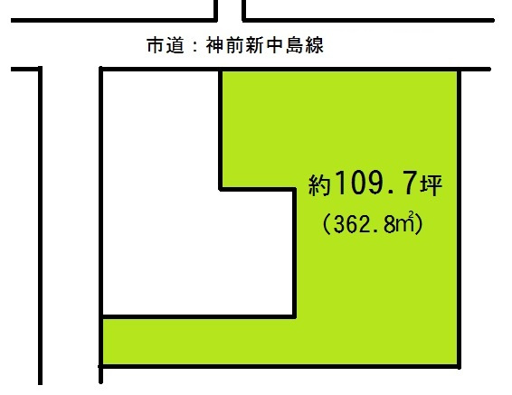 和歌山市神前・土地・122103の区画図