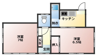 【間取り】 | 熊野町5丁目貸家
