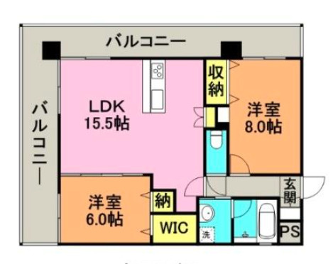 エトランゼ東櫛原15【キャッシュバック対象物件】の間取り