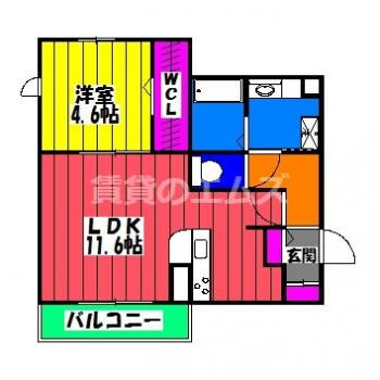 【間取り】 | エウロス大楠 | エウロス大楠の間取り