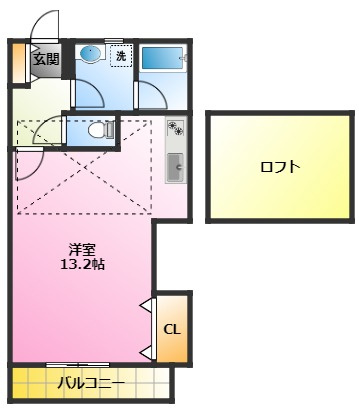 シャッセ中原の間取り|オートロック・モニター付インターホン完備で防犯対策にも安心です♪