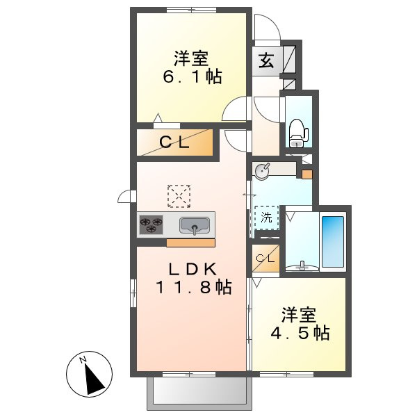 メゾン・グランディールの間取り