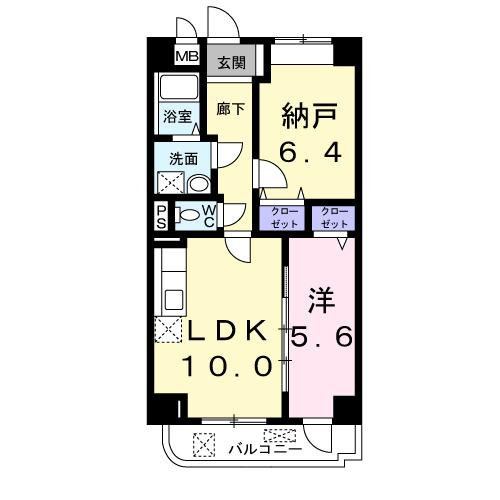 【間取り】 | メゾン　ド　ボヌール　上尾 | ２ＬＤＫ