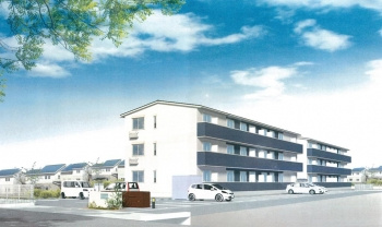 倉敷市徳芳のアパートの外観