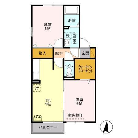 クレストパークＤの間取り