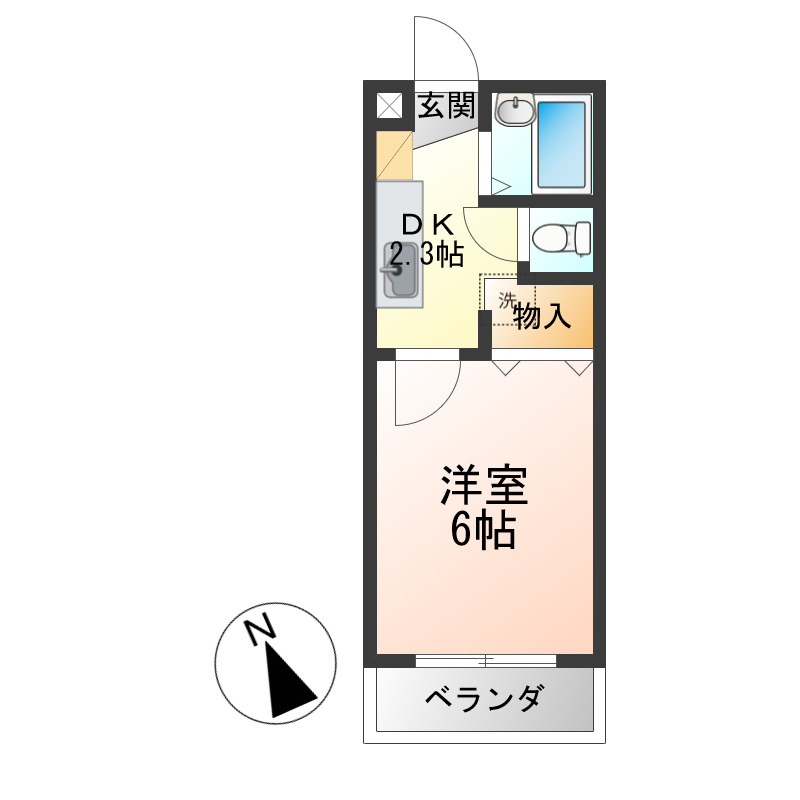 ラポール前田Cの間取り
