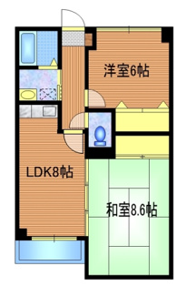 【間取り】 | アビタシオン武蔵野 | ※反転タイプです。