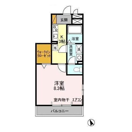 コンフォールＫの間取り|★お部屋はゆったり８．３帖
