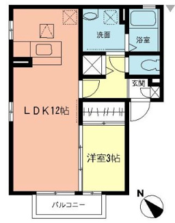 【間取り】 | クレールＭ | クレールＭの間取り図です。