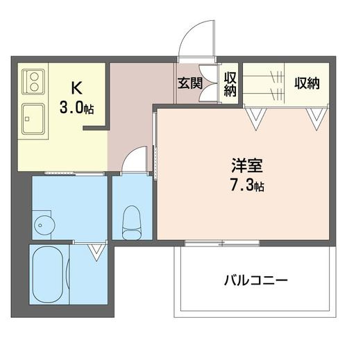 【間取り】 | ラフィネ【SHM】 | 広々１Kタイプ！ちょっと広めのお部屋をお探しの単身者さんにオススメ☆