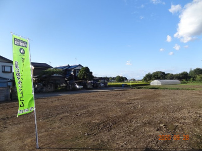 【展望】 | 久喜市菖蒲町下栢間　建築条件なし売地　土地広々１７５坪