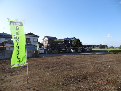 【展望】 | 久喜市菖蒲町下栢間　建築条件なし売地　土地広々１７５坪