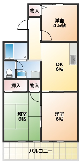 セジュール重根　B棟の間取り