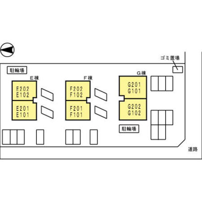 【区画図】 | エレガンス西市 E棟