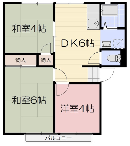 【間取り】 | エレガンス西市 E棟
