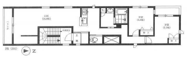 文京区本郷２丁目の賃貸マンションの間取り|2LDK