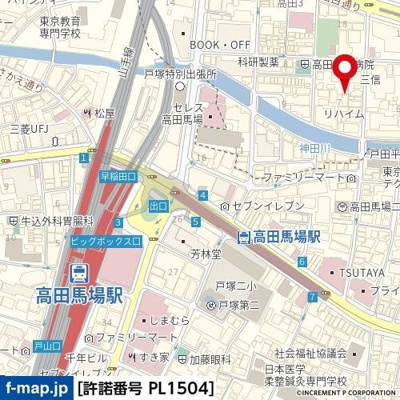 【地図】 | ジェイパーク高田馬場プレジャーステージ