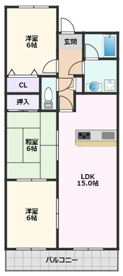 【間取り】 | シャトレ上山手
