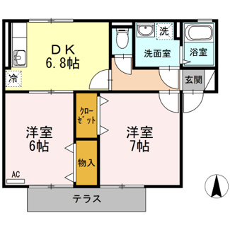 【間取り】 | セジュール永木Ⅱ