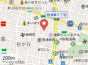 TOP浅草の地図|コンビニやスーパーが近隣にあり住みやすい立地にございます。