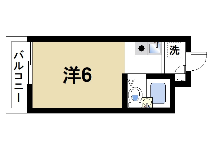 ふぁみーゆ音無の間取り|1Rです