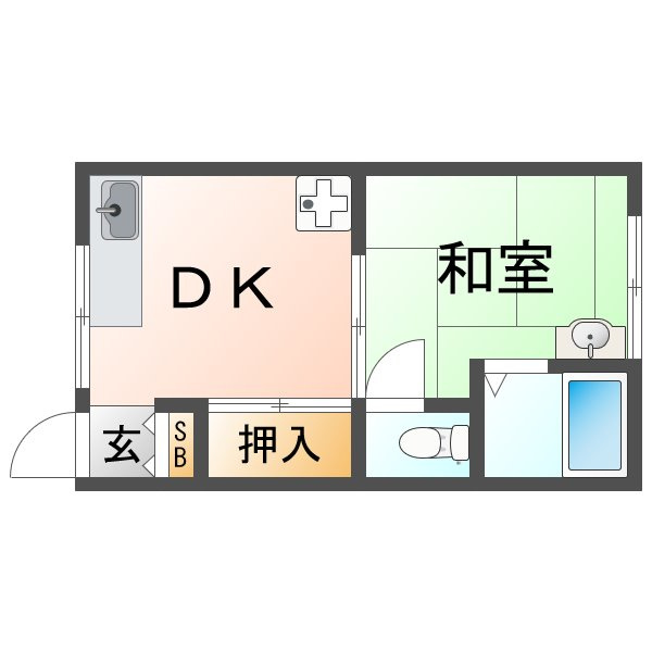 第２太陽ハイツの間取り