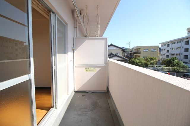 サンシティⅡのバルコニー|広々としたバルコニーです