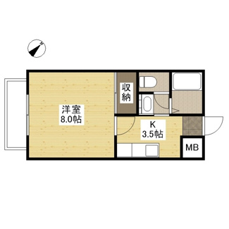【間取り】 | ポートサイド21 | 1K