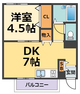 【間取り】 | メゾンKS（鳴尾北小・学文中学校区）