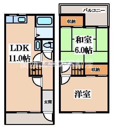 【間取り】 | 川田2丁目貸家