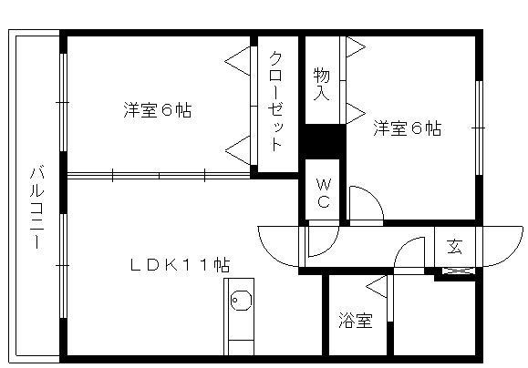 Dearcort kawanamiの間取り