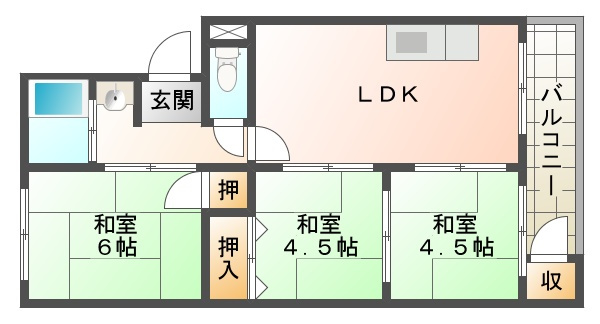 垂水農住団地8号棟の間取り