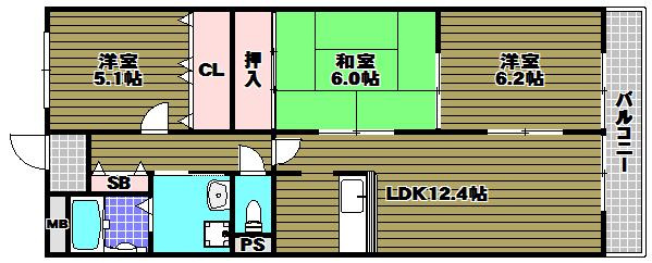 グリーンヒルあかしあの間取り