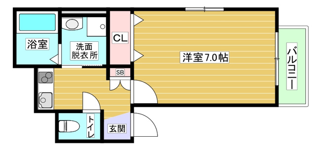 【間取り】 | サンガ・クレール福島