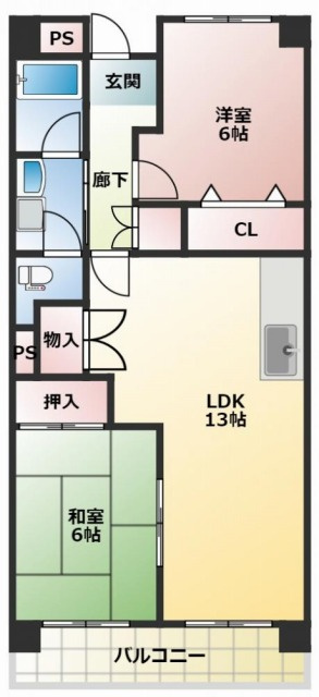 塩田町マンションの間取り