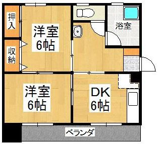 ガーベラマンション田主丸【キャッシュバック対象】の間取り