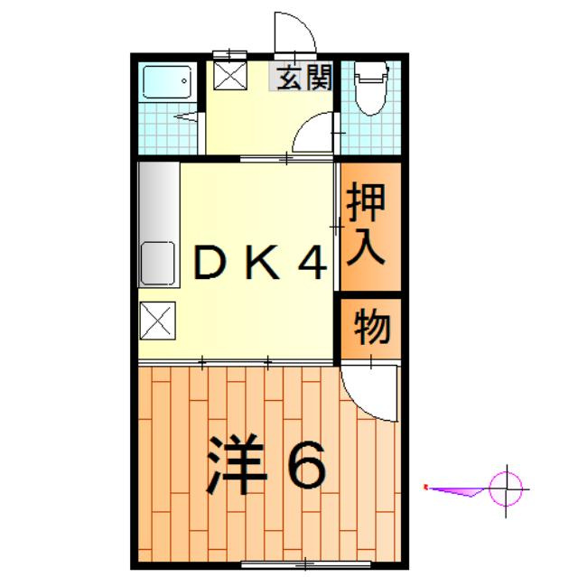 睦荘の間取り